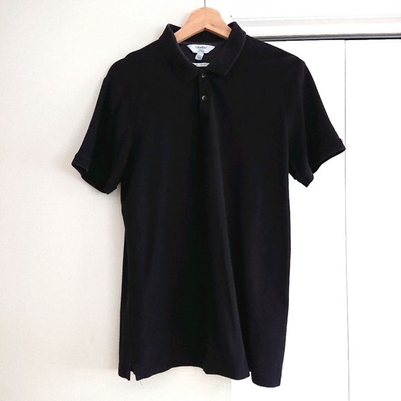 Calvin Klein Other - 💖 2/$35 💖 Calvin Klein Body Fit Pima Cotton Black Polo Shirt
